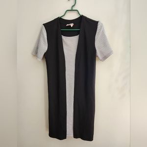 Stripped bodycon dress built in vest.